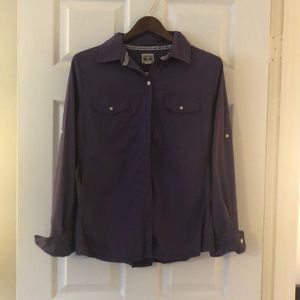 Converse purple button down top - XL